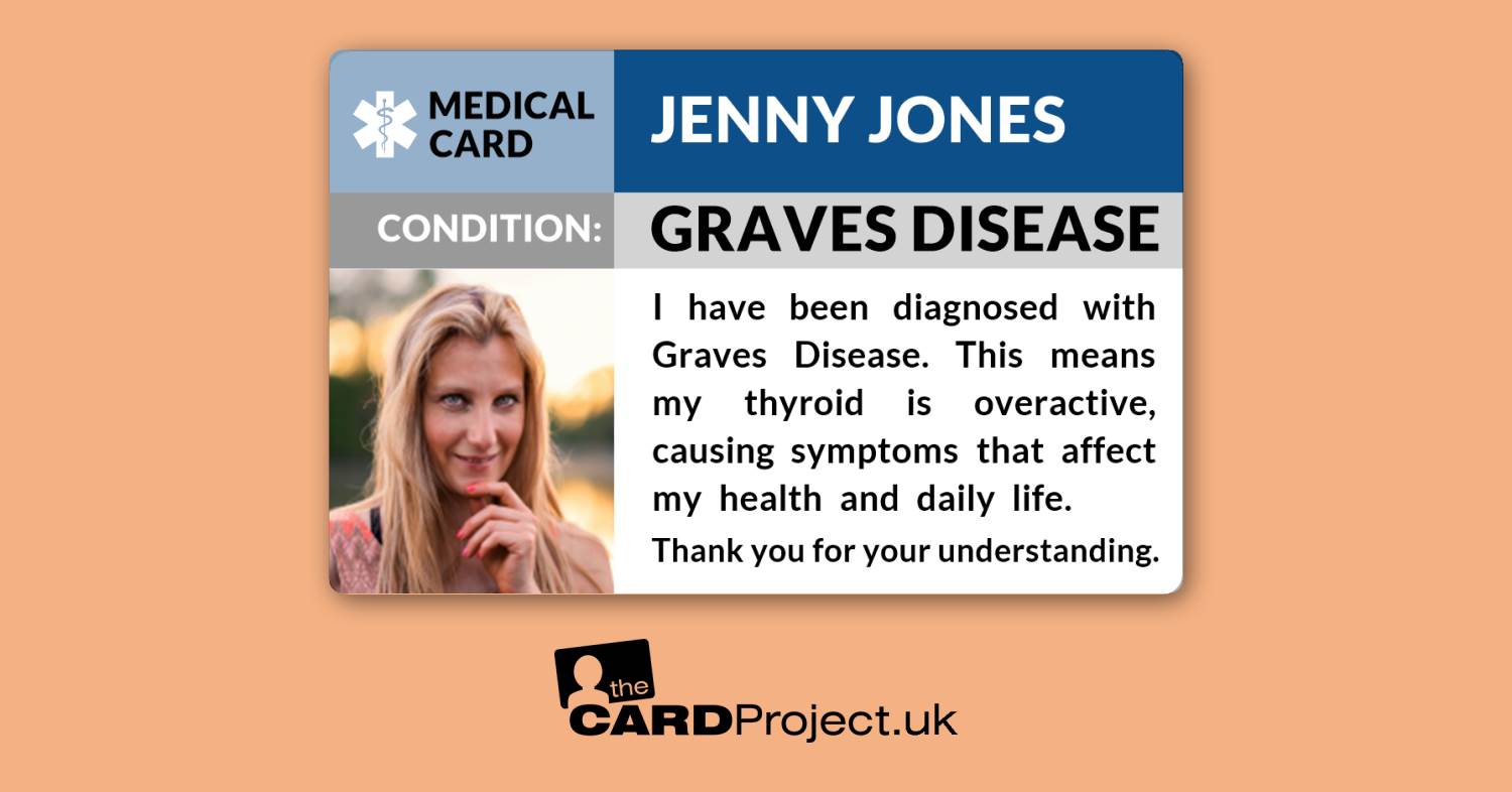 Graves Disease Medical Photo ID Card